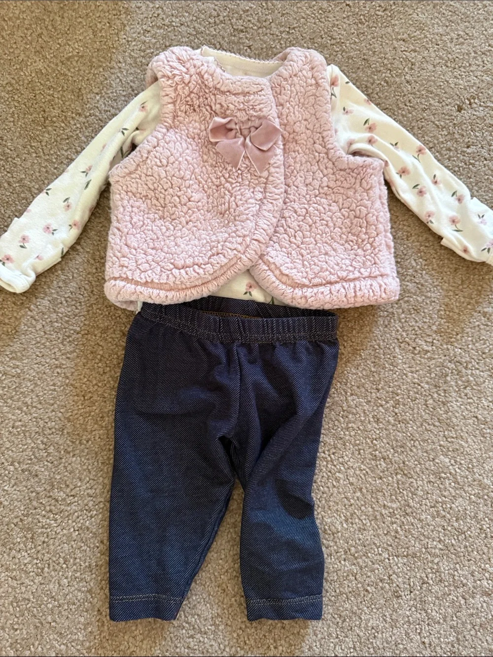 Carters Matching Set with Fuzzy Vest